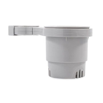 Camco Clamp-On Rail Mounted Cup Holder, Small – Grey