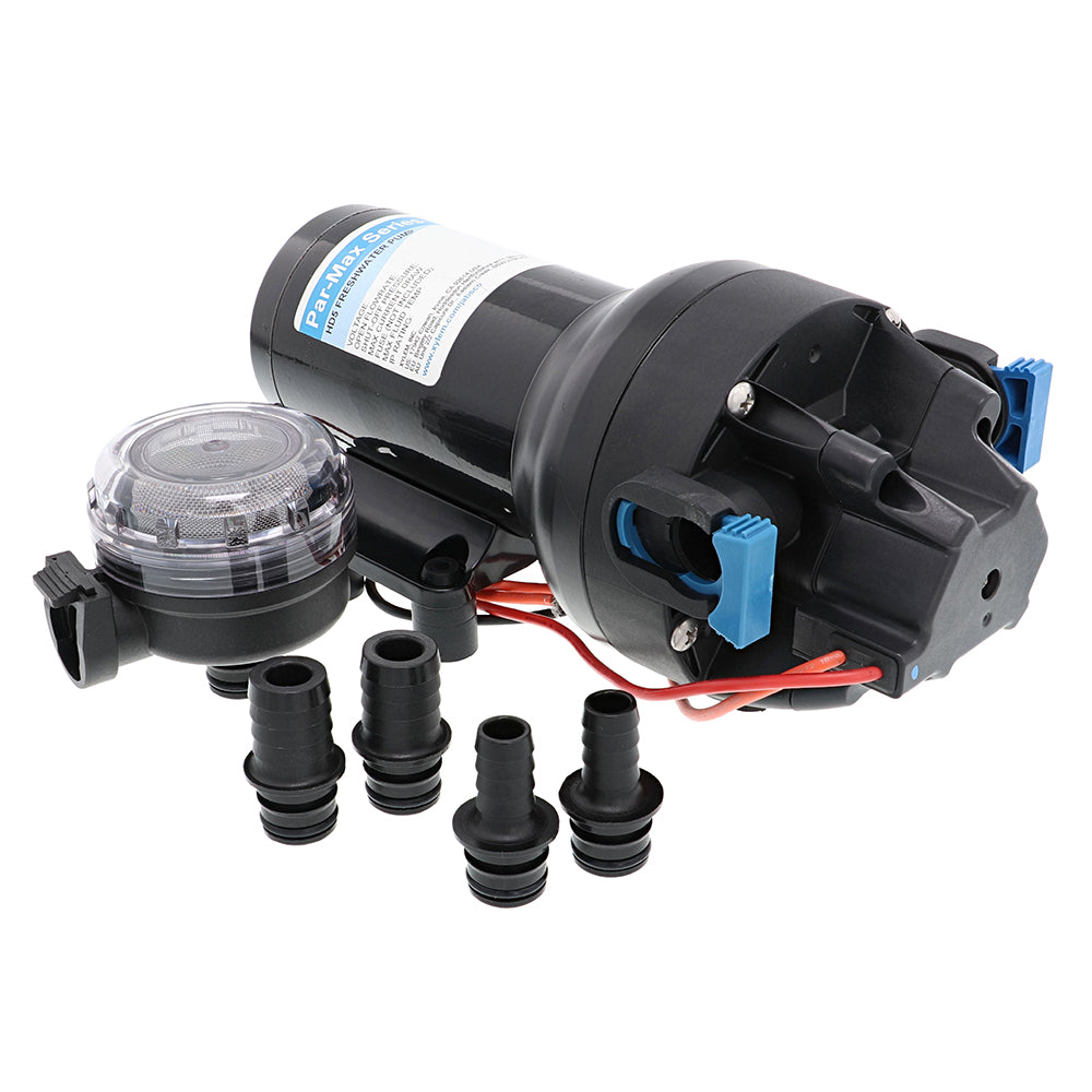 Jabsco Par-Max HD5 Heavy Duty Water Pressure Pump, 12V 5 GPM 40 PSI, IPX6