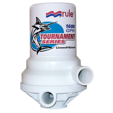 Rule Tournament Series 1600 GPH Dual Port Livewell Pump, 12V