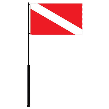 Mate Series 36 in. Flag Pole with Dive Flag