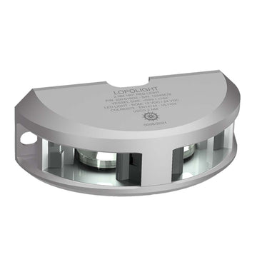 Lopolight Series 200-024 Navigation Light, 2NM, Vertical Mount, Silver Housing