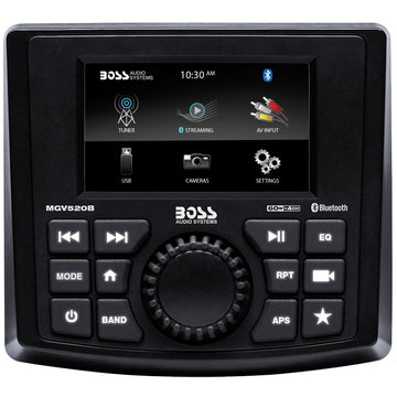 Boss Audio MGV520B Marine Gauge Receiver, 240W, Bluetooth, IPX6
