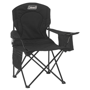 Coleman Cooler Quad Chair - Black with Built-in 4-Can Cooler