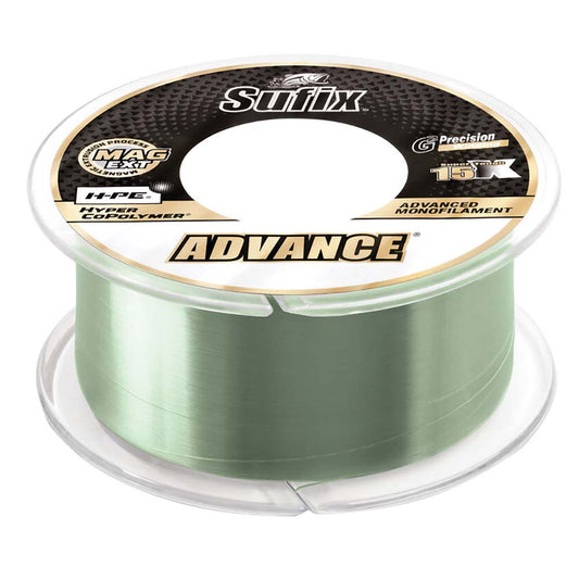 Sufix Advance® Monofilament - 10lb - Low-Vis Green - 1200 yds