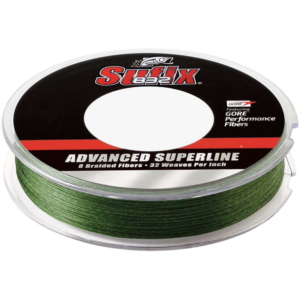 Sufix 832 Advanced Superline Braid, 10lb Low-Vis Green, 300 yds