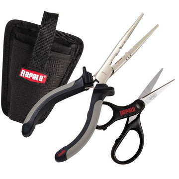 Rapala Pedestal Tool Combo: 6.5" Fisherman's Pliers & Super Line Scissors