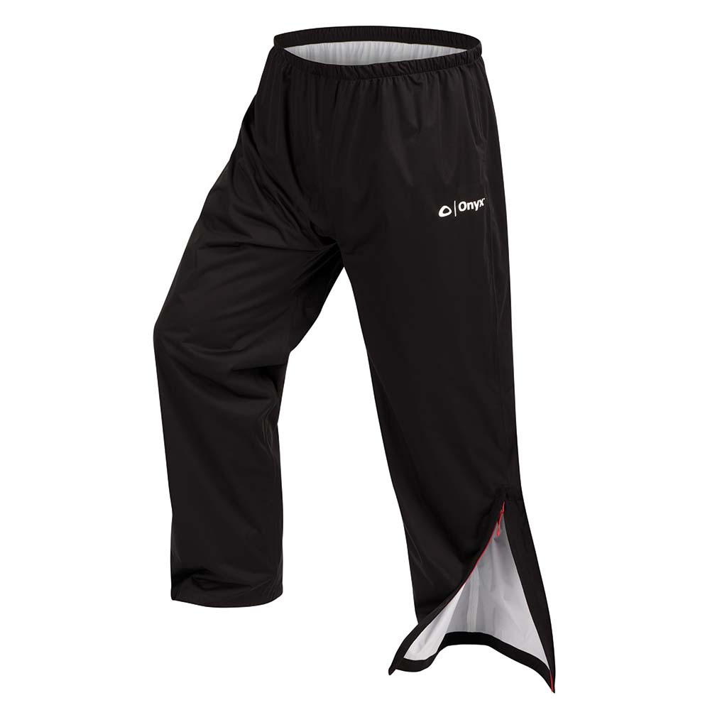 Onyx Outdoor HydroMax Rain Pants, Large, Black – Waterproof & Breathable