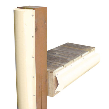 Dock Edge Piling Bumper, One End Capped, 6' Beige – Marine-Grade PVC