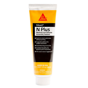 Sika Sikasil-N Plus US Clear Neutral Cure Silicone Sealant, 10 oz