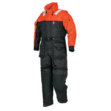 Mustang Survival Deluxe Anti-Exposure Coverall and Work Suit, Orange/Black, Large