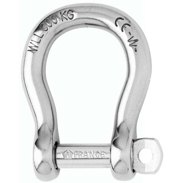 Wichard Self-Locking Bow Shackle, 6mm (1/4") – 660 lb WLL, Forged in France