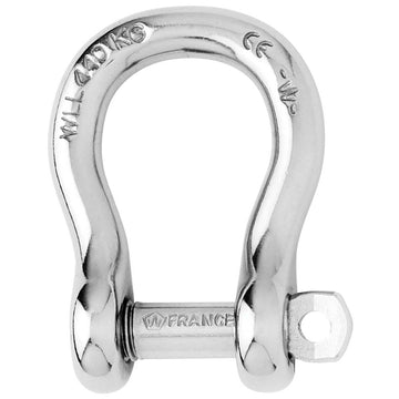 Wichard Marine 1445W Captive Pin Bow Shackle, 10mm, 316 Stainless Steel