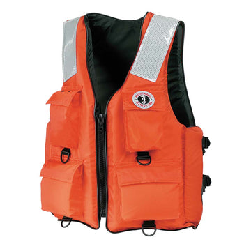 Mustang Survival 4-Pocket Flotation Vest, Orange, XXXL-7XL