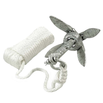 T-H Marine Kayak Grapnel Anchor Kit, 1.5lb – Folding 4-Fluke Design