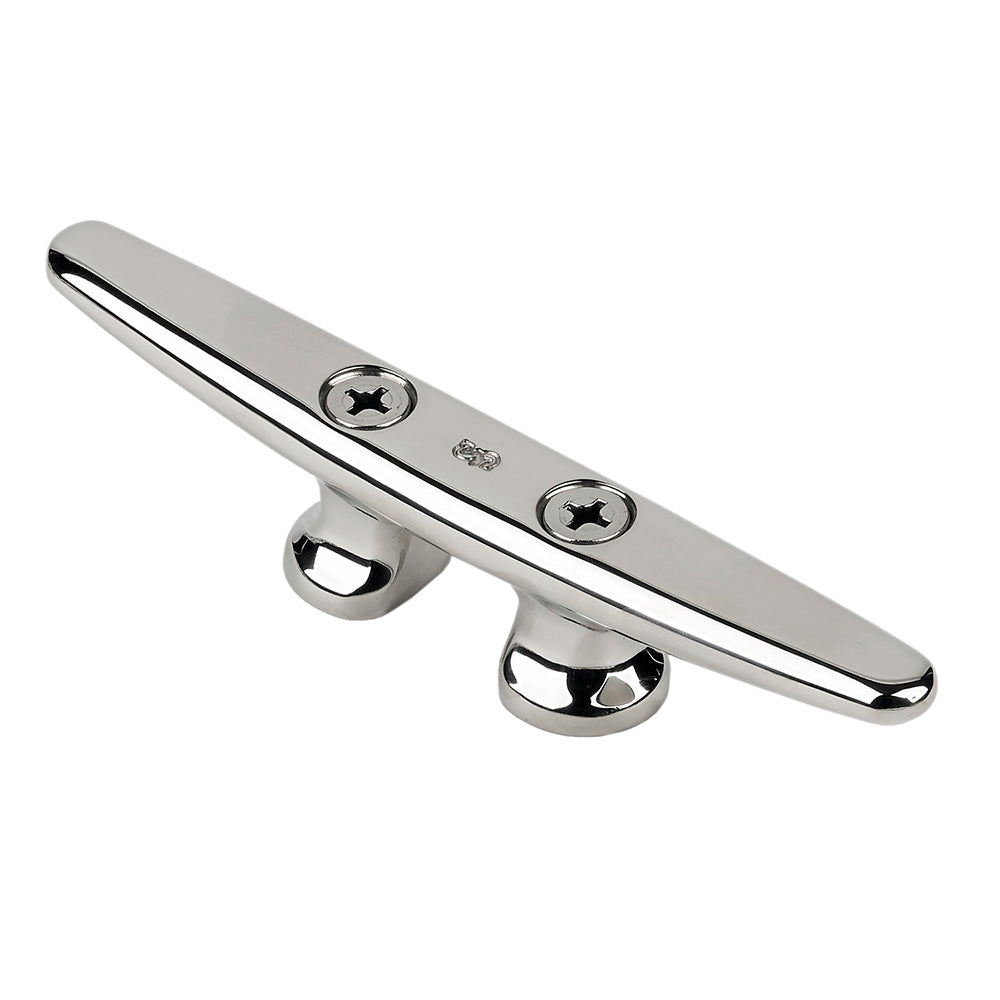 Schaefer Marine 6" Open Base Stainless Steel Cleat – 316 SS, 1/2" Line