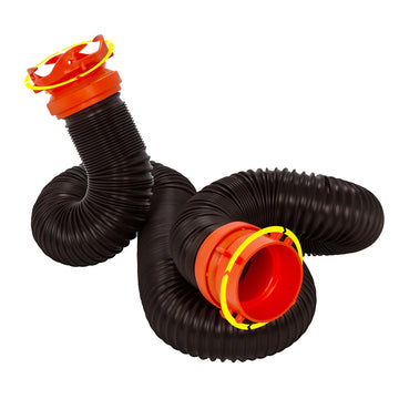 Camco RhinoFLEX 10 ft. Sewer Hose Extension with Swivel Bayonet and Lug Fitting