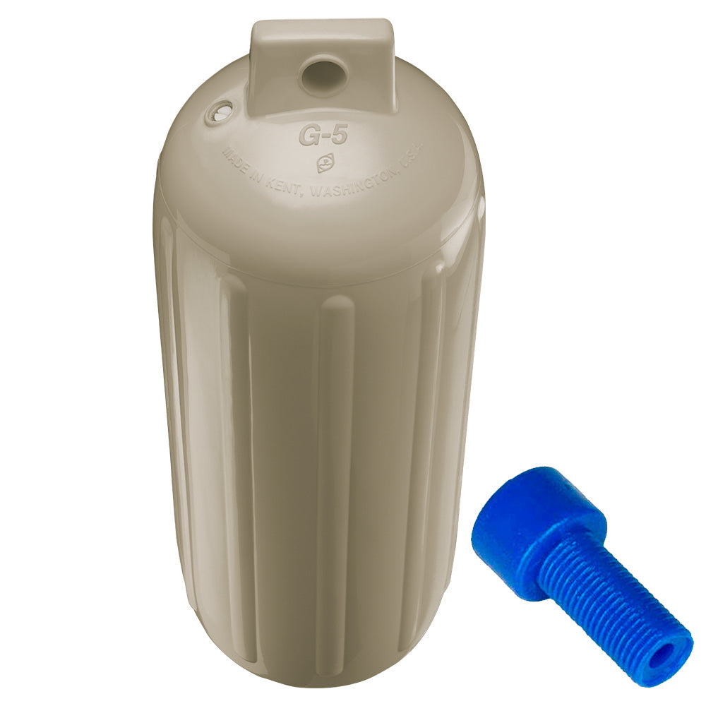 Polyform G-5 Ribbed Twin-Eye Fender, 8.8" x 26.8" – Sand