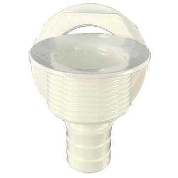 T-H Marine Straight Barbed All-Purpose Drain, 1-3/8 in. White