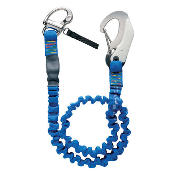 Wichard Releasable Elastic Marine Safety Tether, 1-2m with 2 Hooks