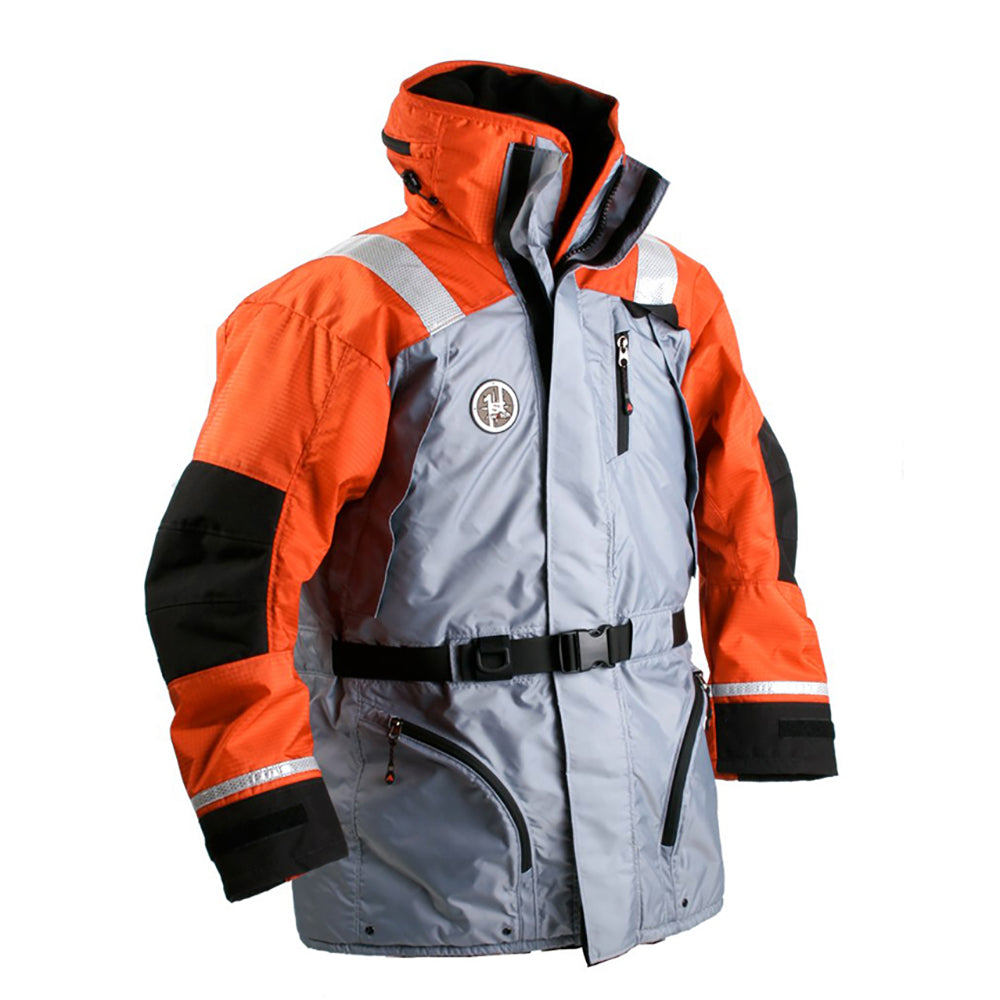 First Watch AC-1100 Flotation Coat - Hi-Vis Orange/Black - Small