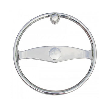 Schmitt Marine Ongaro Wheel, 15.5" Dia, 3/4" Tapered Shaft, with Knob