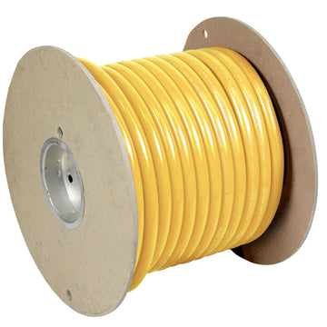 Pacer 2 AWG Marine Battery Cable, 100 ft. Yellow – UL Listed, Made in USA