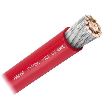 Pacer 4/0 AWG Battery Cable, Red, Sold by the Foot