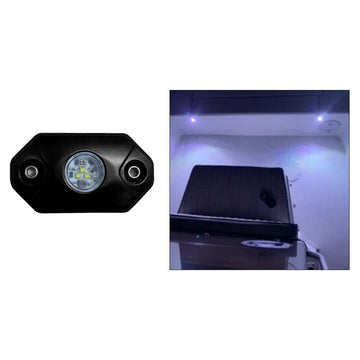 Black Oak LED Rock Accent Light, White - Black Housing, IP69K Rated