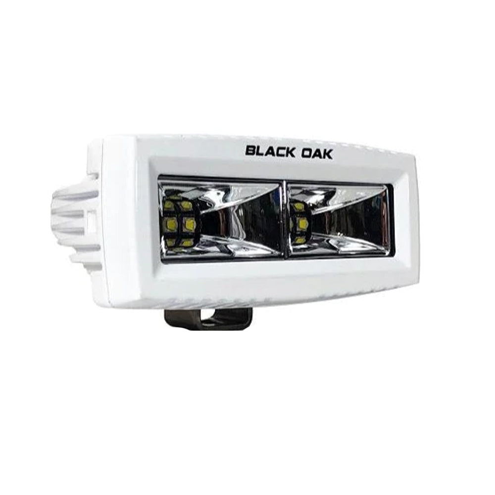 Black Oak 4 in. Marine LED Spreader Light, Scene Optics, White Housing, Pro Series 3.0