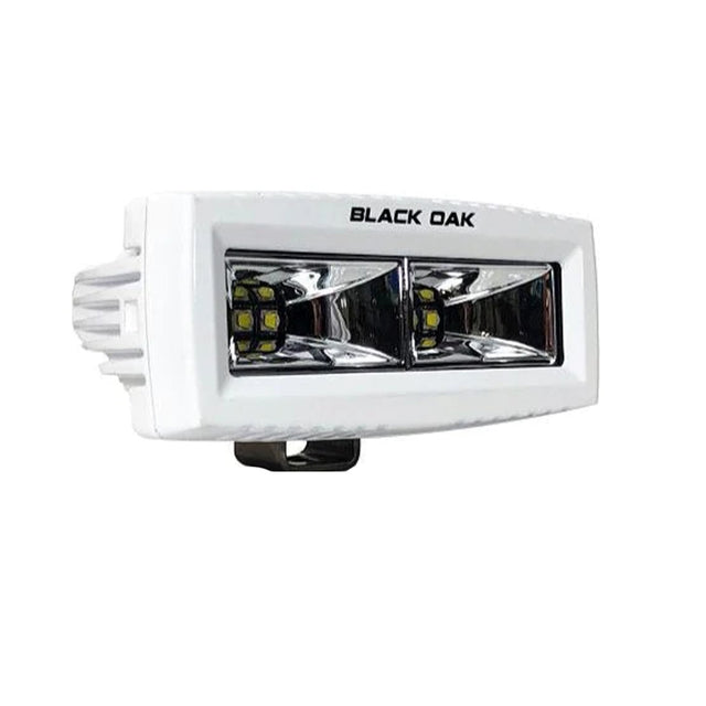 Black Oak 4 in. Marine LED Spreader Light, Scene Optics, White Housing, Pro Series 3.0