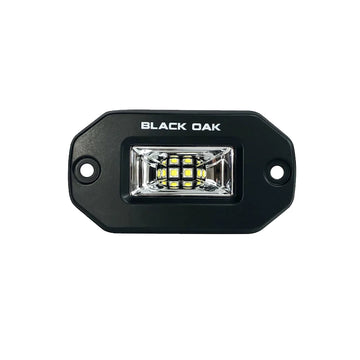 Black Oak LED 2" Marine Flush Mount Spreader Light, Pro Series 3.0, 20W IP69K