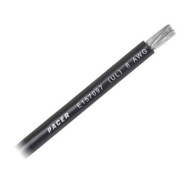 Pacer WUL8BK-FT Black 8 AWG Battery Cable - Sold By The Foot