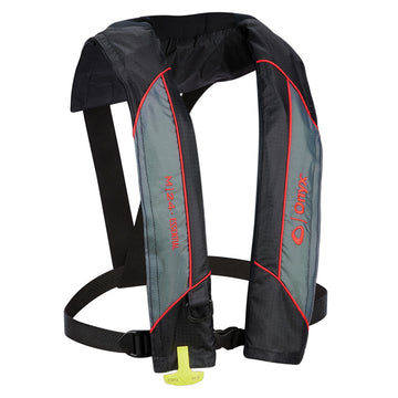 Onyx M-24 Essential Manual Inflatable Life Jacket - Red - Gray - Adult Universal