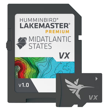 Humminbird LakeMaster VX Premium Map Card - Mid-Atlantic States