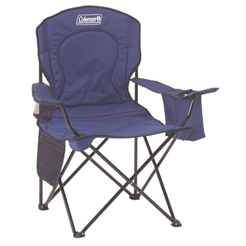 Coleman Cooler Quad Chair, Blue – 4-Can Cooler, 325 lb Capacity