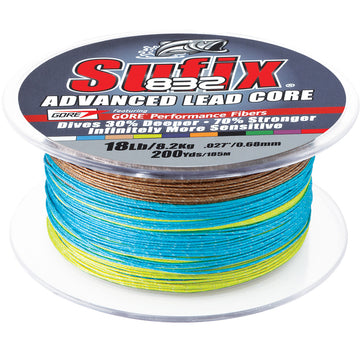 Sufix 832 Advanced Lead Core, 18lb, 200yds, 10-Color Metered