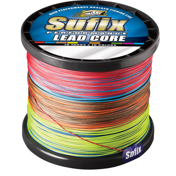 Sufix Performance Lead Core Fishing Line, 36lb 10-Color Metered, 600 Yards