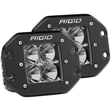 RIGID D-Series PRO Flood Flush Mount LED Light Pair, 30W, 3168lm