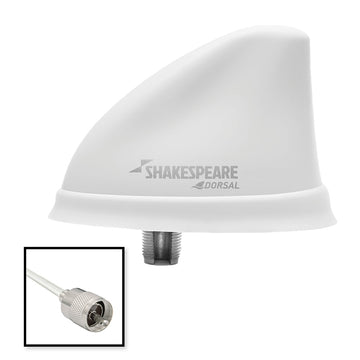 Shakespeare 5912-DS-VHF-W Dorsal VHF Marine Antenna, 26' RG58 Cable