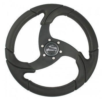 Schmitt Marine Folletto 14.2" Wheel, Black Polished Polyurethane