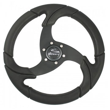 Schmitt Marine Folletto 14.2 in. Polyurethane Steering Wheel with Black Center Cap