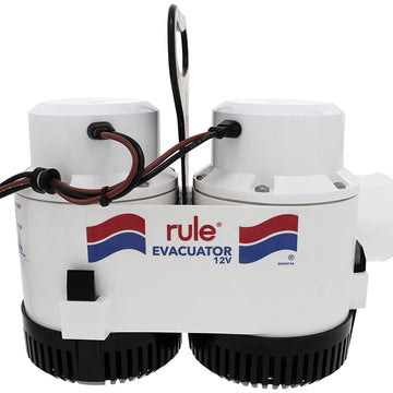 Rule 7700D Evacuator High Volume Utility Pump, 7700 GPH, 12V DC
