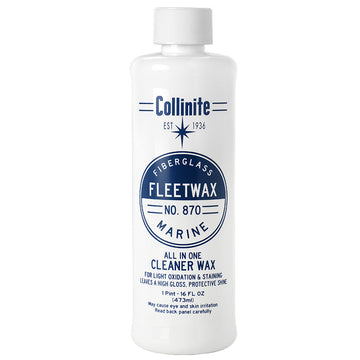 Collinite Marine Fiberglass Fleetwax 870, 16oz One-Step Cleaner & Wax