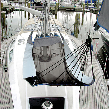 Blue Performance Hammock with Forestay Suspension, 87.7x47.2 in – Marine Grade