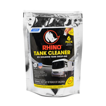 Camco Rhino Holding Tank Cleaner Drop-INs, 6-Count – Enzyme Formula, Septic Safe
