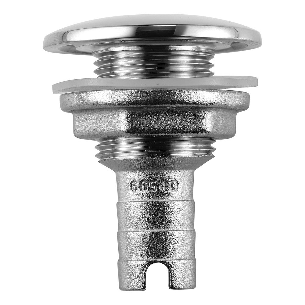 Attwood Marine 3/4" Stainless Steel Thru-Hull Short Straight Barbed Fitting