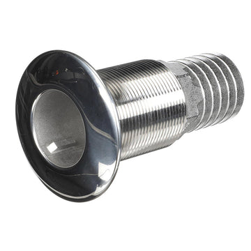 Attwood 316 Stainless Steel Straight Barbed Thru-Hull Fitting, 1-1/2" ID
