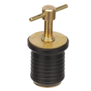 Attwood T-Handle Brass Drain Plug, 1" Diameter – Made in Taiwan