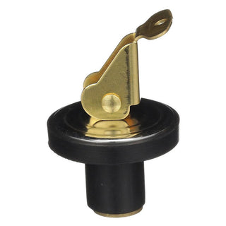 Attwood Marine Livewell/Bailer Drain Plug, 1/2" Thru-Hull, Brass Construction