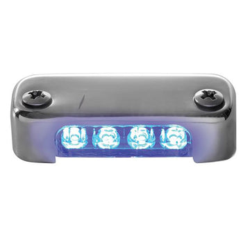 Attwood Blue LED Micro Courtesy Light, 316 SS Bezel, Vertical Mount